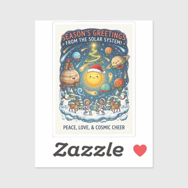 Whimsical Fun filled Solar System Christmas Party (Sheet)