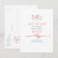 Whimsical Funky Hand Drawn Save The Date