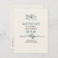 Whimsical Funky Hand Drawn Save The Date