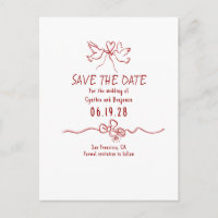Whimsical Funky Hand Drawn Save The Date