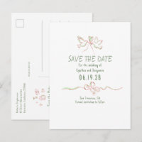 Whimsical Funky Hand Drawn Save The Date