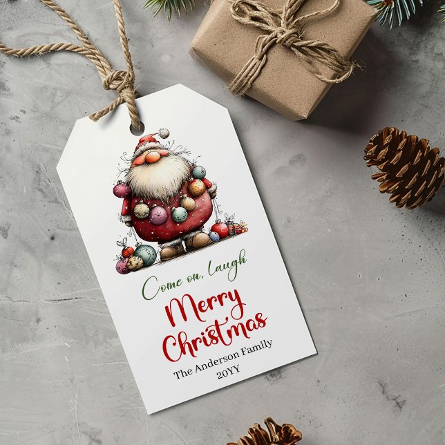 Whimsical funny Santa Christmas gift tag style (Whimsical funny Santa Christmas gift tag style

)