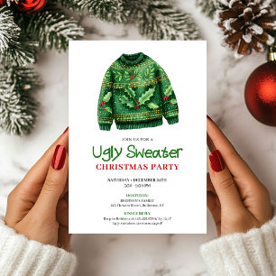 Whimsical Funny Ugly Sweater Holiday Invite