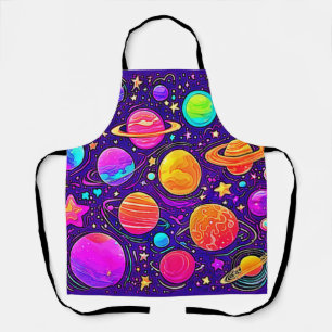 Whimsical Galaxy in Soft Hues Apron