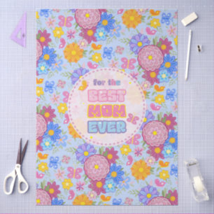 Whimsical Garden Birds & Butterflies Best Mum Ever Tissue Paper