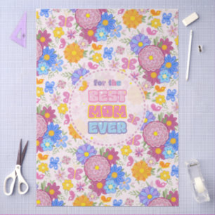 Whimsical Garden Birds & Butterflies Best Mum Ever Tissue Paper