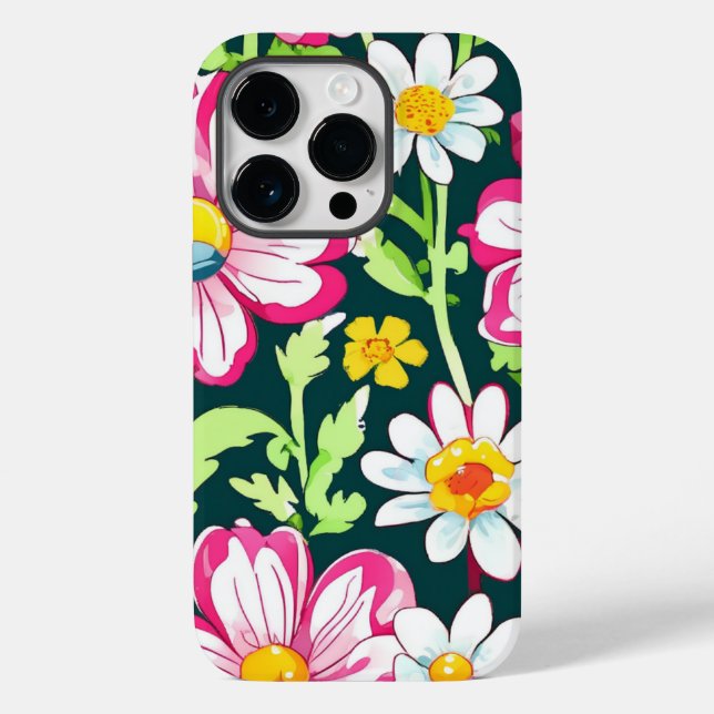 Whimsical Garden Blooms: Funny Floral Phone Cases (Back)