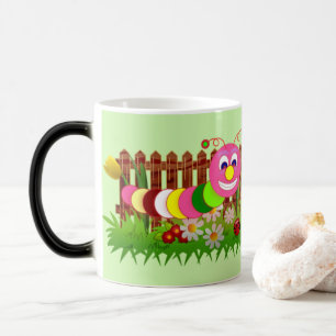 Whimsical Garden Bug Green Fence Funky Cute Kid  Magic Mug