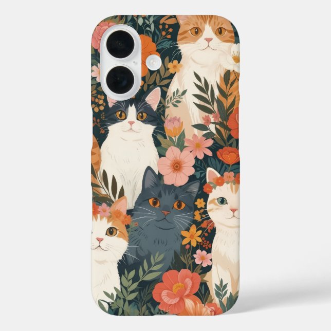 Whimsical Garden Cats Case-Mate iPhone Case (Back)