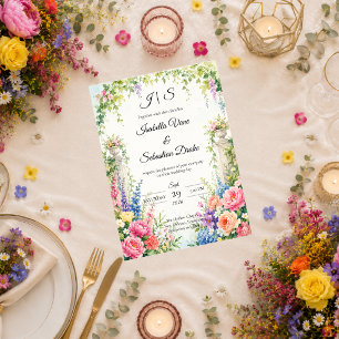 Whimsical Garden Estate Romance Wedding  Invitation