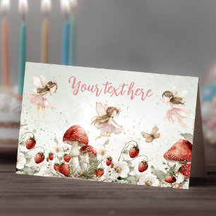 whimsical garden fairies birthday Food Tent  Place Card