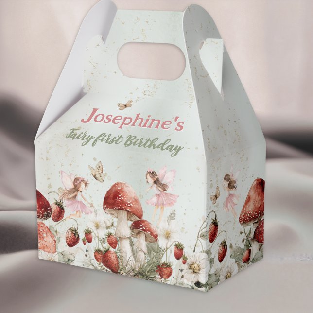 whimsical garden fairy first birthday custom favour box (Creator Uploaded)