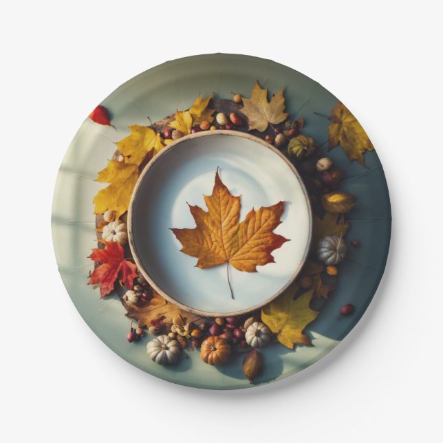 "Whimsical Garden Fiesta Paper Plates" Plate (Front)