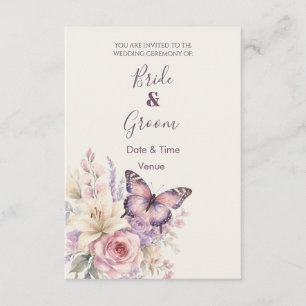 Whimsical Garden Floral & Butterfly Stationery Invitation