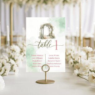 Whimsical Garden Gate Wedding Table Cards Seating