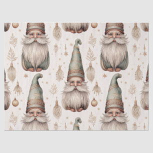 Whimsical Garden Gnomes & Botanical Tissue Paper