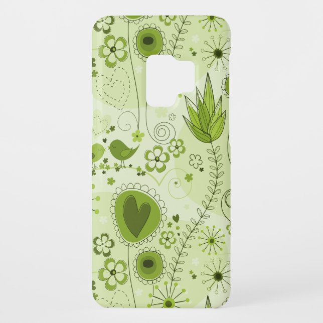 Whimsical Garden in Green Samsung Galaxy S Case (Back)