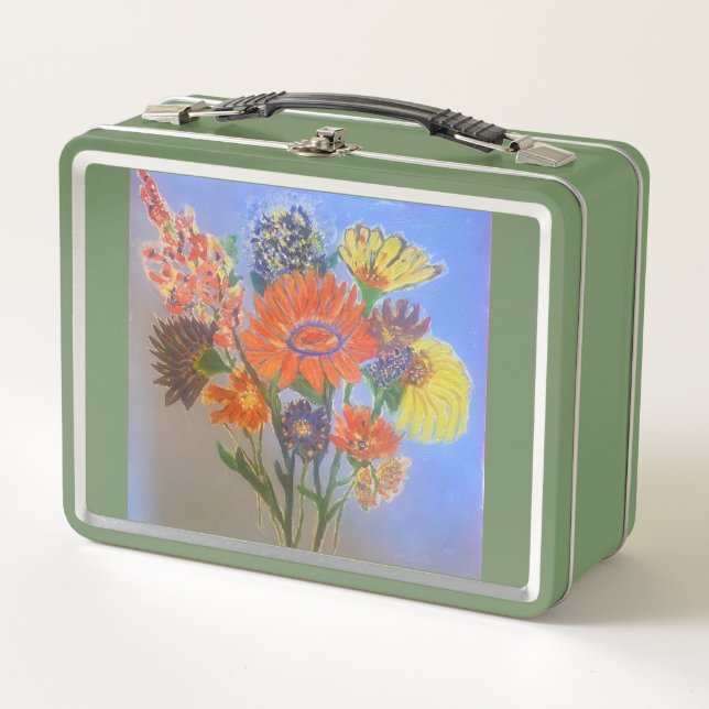 Whimsical Garden  Metal Lunch Box (Front)