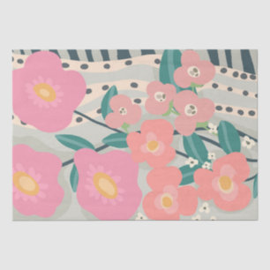 Whimsical Garden Modern Floral Wall Tissue Paper