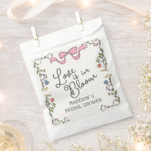 Whimsical Garden Party Doodle Floral Bridal Shower Favour Bags