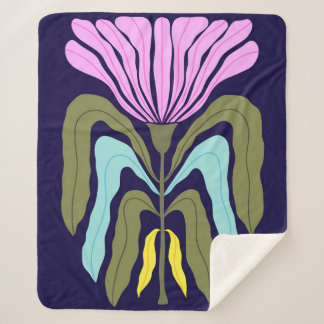 Whimsical Garden Sherpa Blanket
