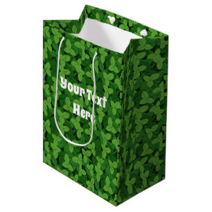 Whimsical Garden Strawberry Leaves Gift Paper Bag