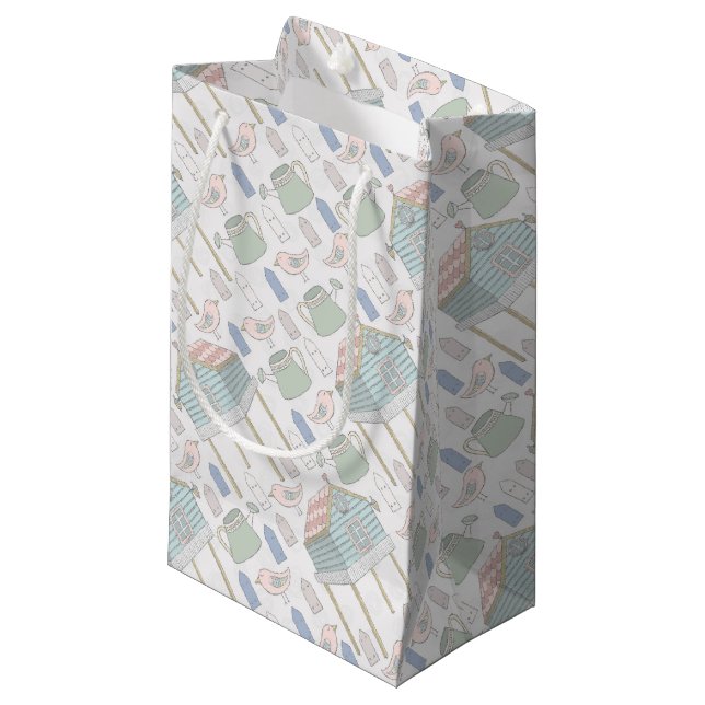 Whimsical Gardener Small Gift Bag (Front Angled)