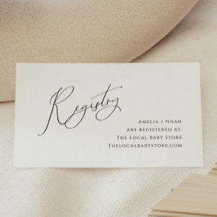 Whimsical Gender Neutral Baby Registry Enclosure Card