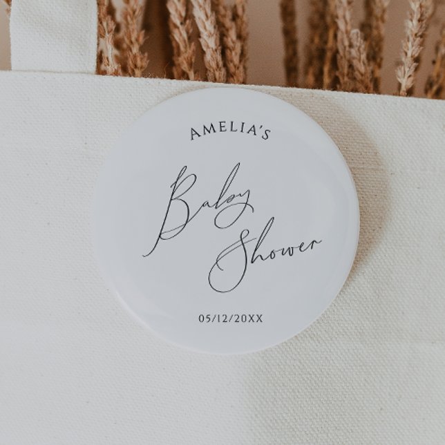 Whimsical Gender Neutral Baby Shower 6 Cm Round Badge (Creator Uploaded)