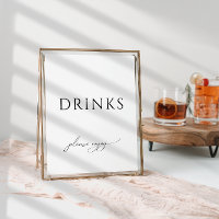 Whimsical Gender Neutral Baby Shower Drinks Sign