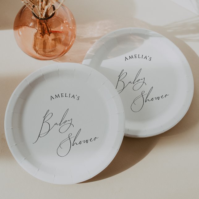 Whimsical Gender Neutral Baby Shower Paper Plate (Creator Uploaded)