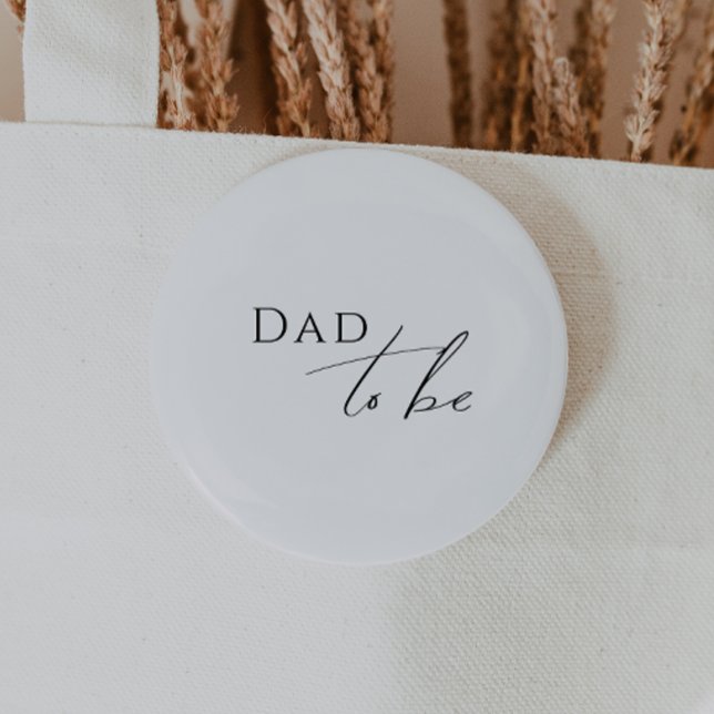 Whimsical Gender Neutral Dad To Be 6 Cm Round Badge (Creator Uploaded)