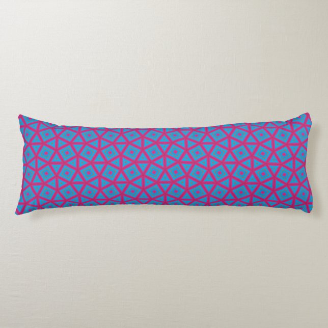 Whimsical Geometric Pattern Body Cushion (Front)