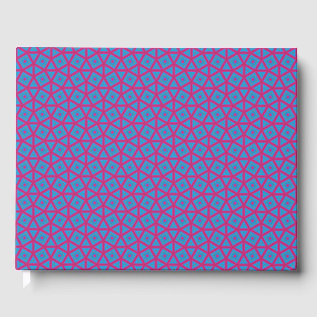 Whimsical Geometric Pattern Guest Book (Front)