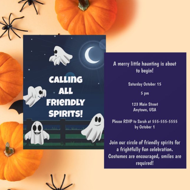 Whimsical Ghost Gathering Invitation (Creator Uploaded)