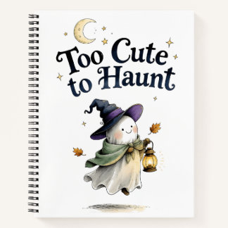 Whimsical Ghost Journal Too Cute To Haunt Witch