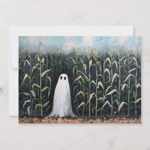 Whimsical Ghost Personalised Name Halloween Card