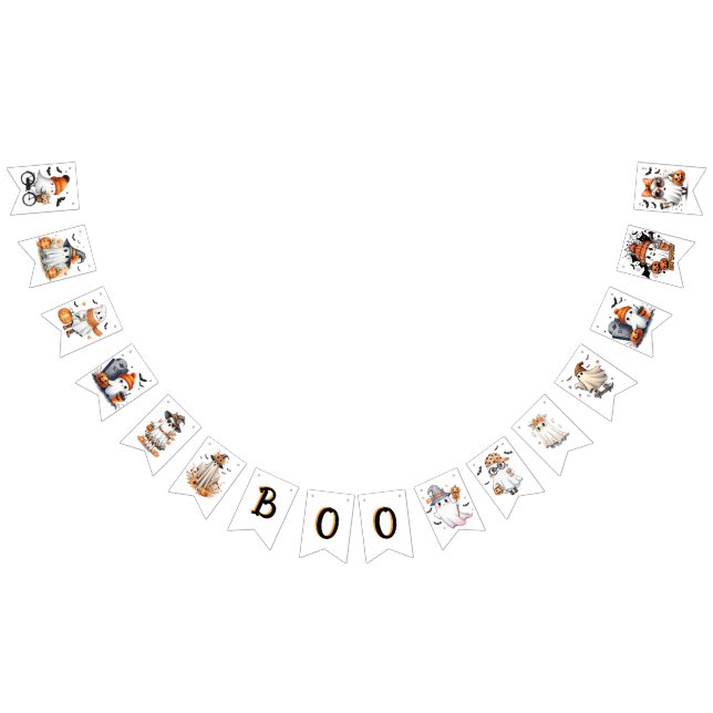 Whimsical Ghosts - BOO -  Bunting (All)
