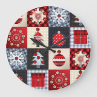 Whimsical Gingham Christmas Patchwork Qui
