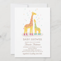 Whimsical Giraffe Baby Shower | Colourful Raindrop