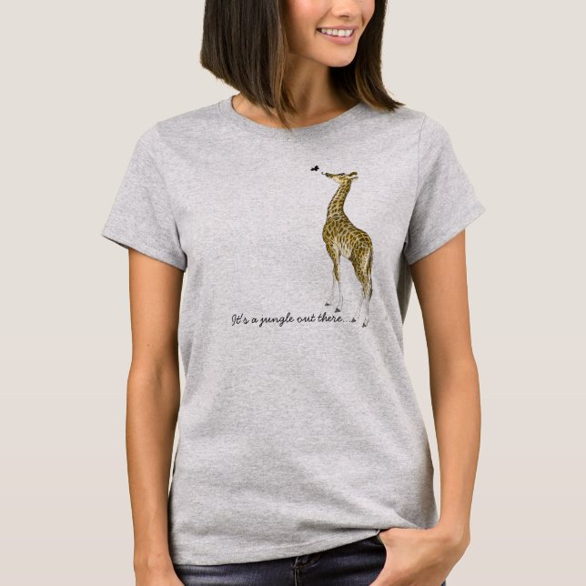 Whimsical Giraffe Butterfly T-shirts (Front)