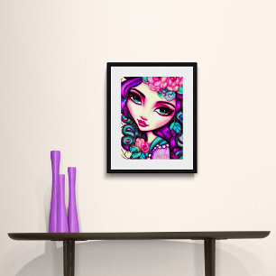 Whimsical Girl Artistic Poster