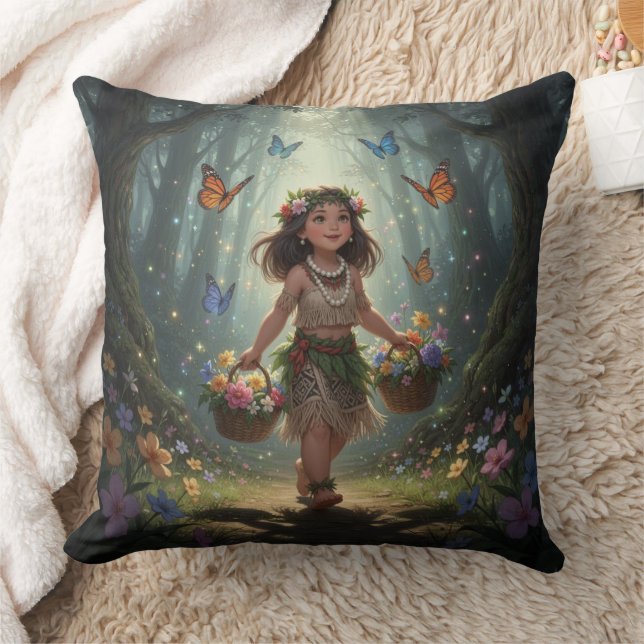 Whimsical Girl  Cushion (Blanket)