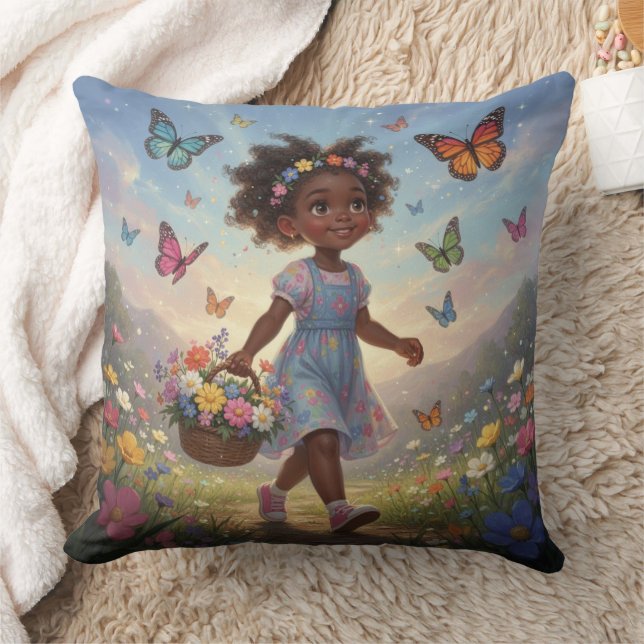Whimsical Girl  Cushion (Blanket)