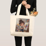 Whimsical Girl Painter Tote Bag<br><div class="desc">Whimsical Girl Painter Tote Bag Carry your essentials in style with this Whimsical Girl PainterTote Bag. This tote features a charming and imaginative illustration of a whimsical girl designed with soft colors and playful artistic elements. perfect for shopping, books, errands, or everyday use, it combines creativity and practicality in one...</div>