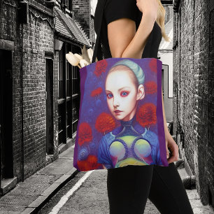 Whimsical Girls Face Nymph Fairy Witch Magical Tot Tote Bag