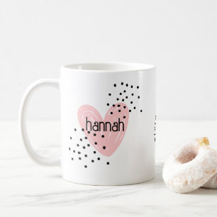 Whimsical Girls Heart Cute Customized Mug
