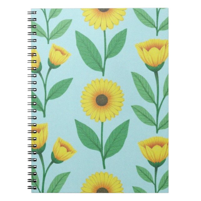 Whimsical Glee Bloom  Notebook (Front)