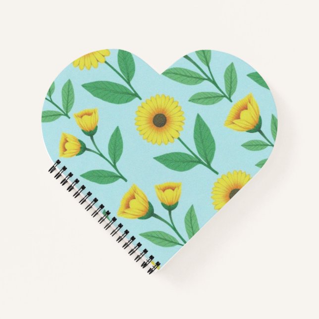Whimsical Glee Bloom  Notebook (Front)