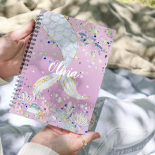 Whimsical Glitter Mermaid Beachy Under the Sea  Planner